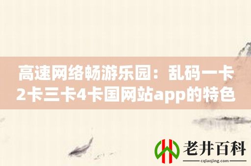 高速网络畅游乐园：乱码一卡2卡三卡4卡国网站app的特色与功能介绍