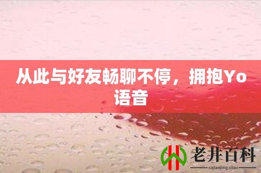 从此与好友畅聊不停，拥抱Yo语音