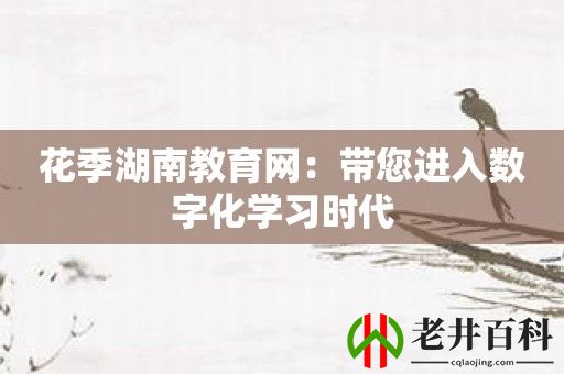 花季湖南教育网：带您进入数字化学习时代