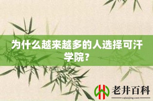 为什么越来越多的人选择可汗学院？