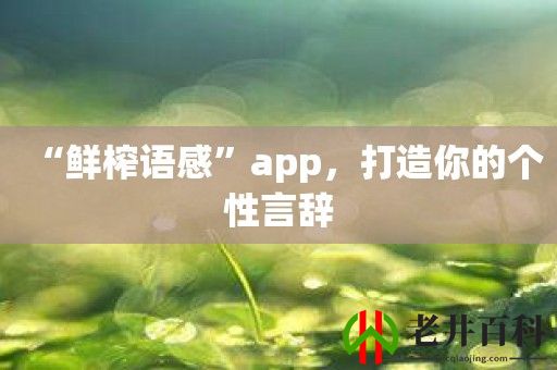 “鲜榨语感”app，打造你的个性言辞