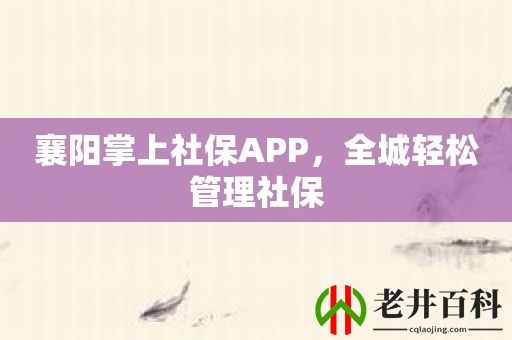 襄阳掌上社保APP，全城轻松管理社保