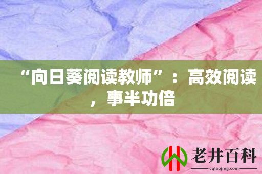 “向日葵阅读教师”：高效阅读，事半功倍