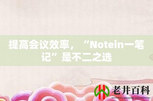 提高会议效率，“Notein一笔记”是不二之选